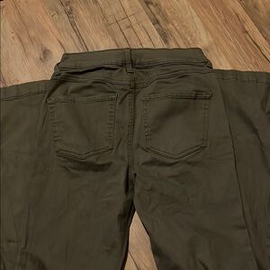 Olive Green Boot Cut Pants